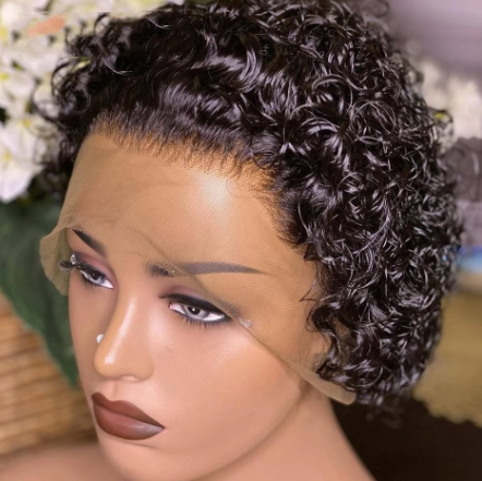 MagnoliaHair®Black Short Curly Hair African Small Curly Fluffy Style