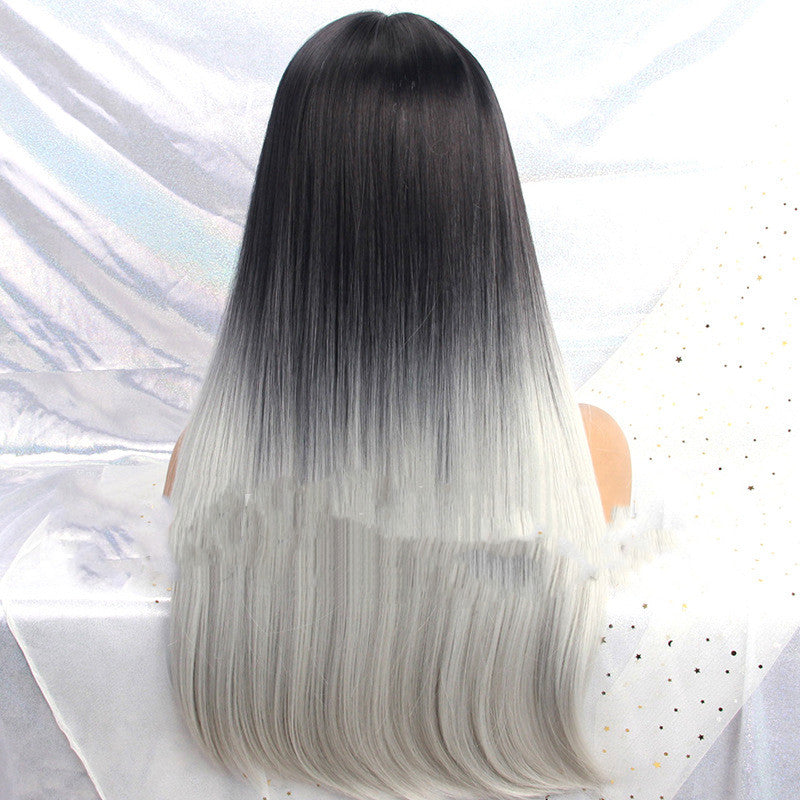 MagnoliaHair®Gradient Dyeing Long Section Bleached Long Straight Hair