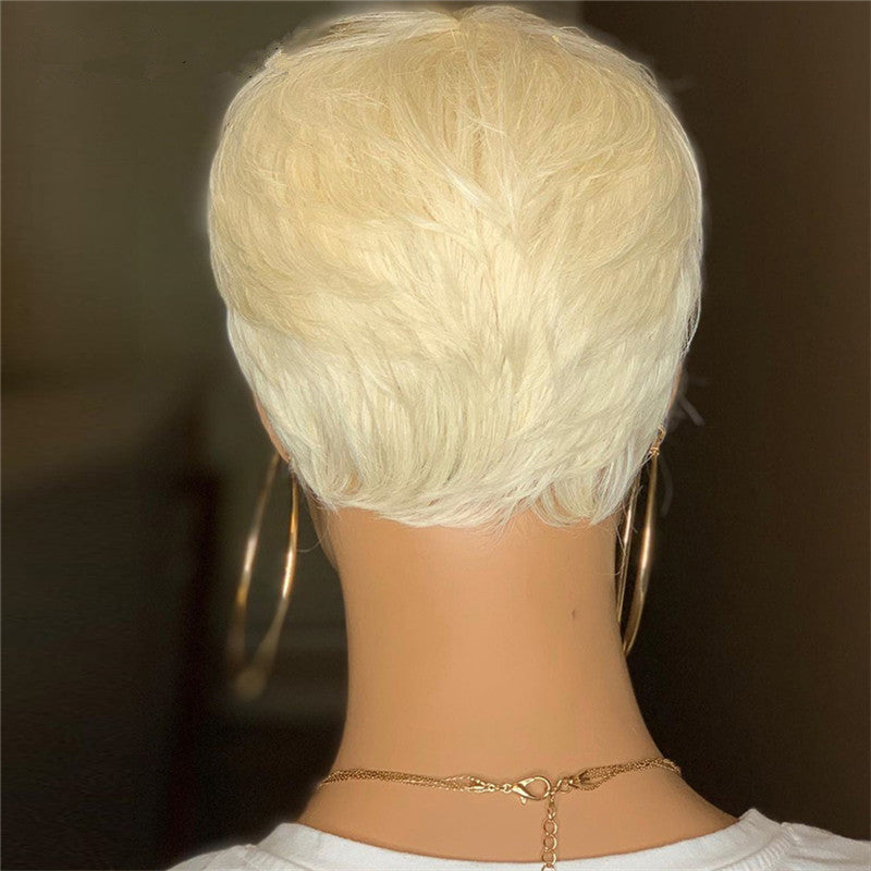 New Style Women's Wig Foreign Trade Europe And America Short Hair Light Golden