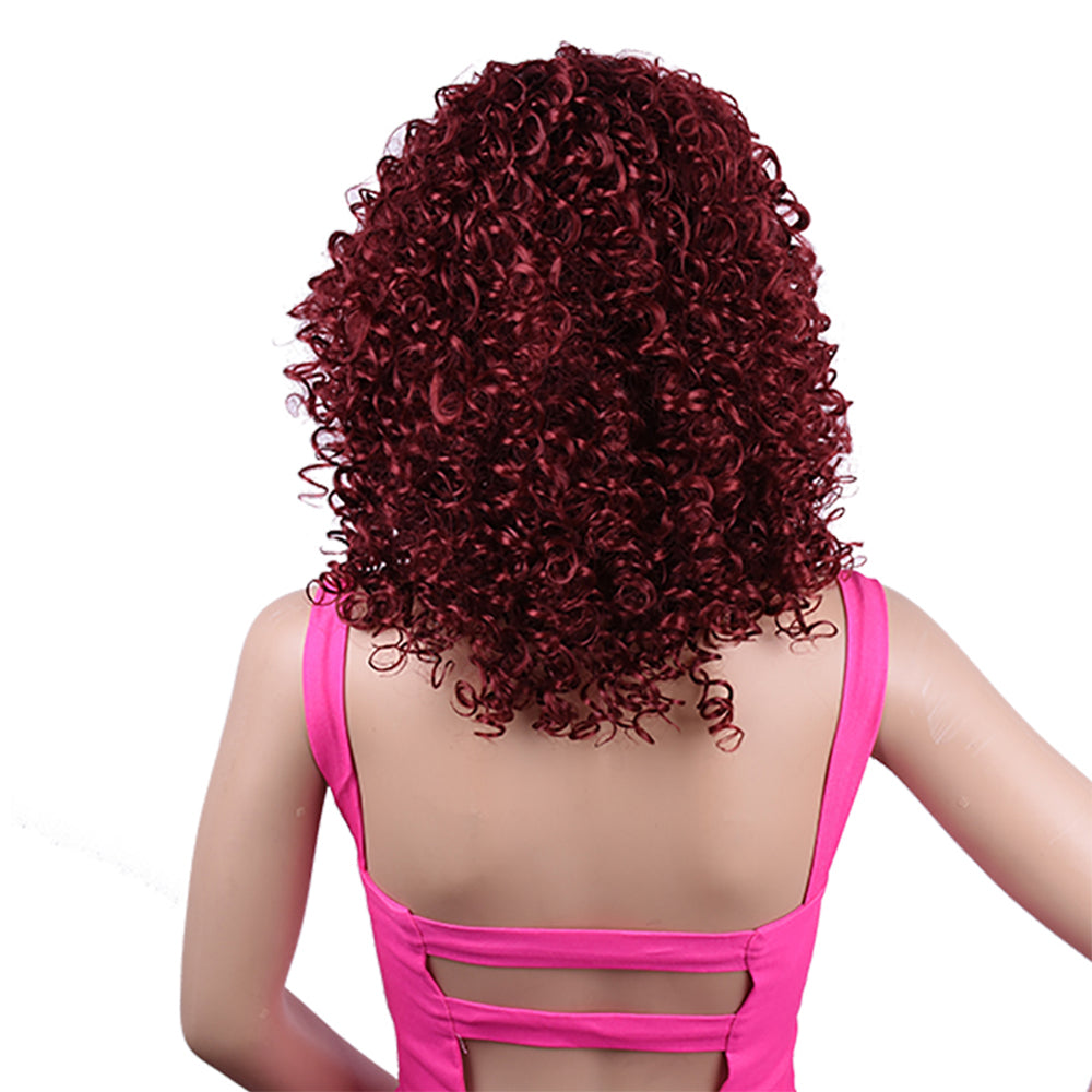 MagnoliaHair®Perruque afro bouclée synthétique, perruques africaines pour femmes noires