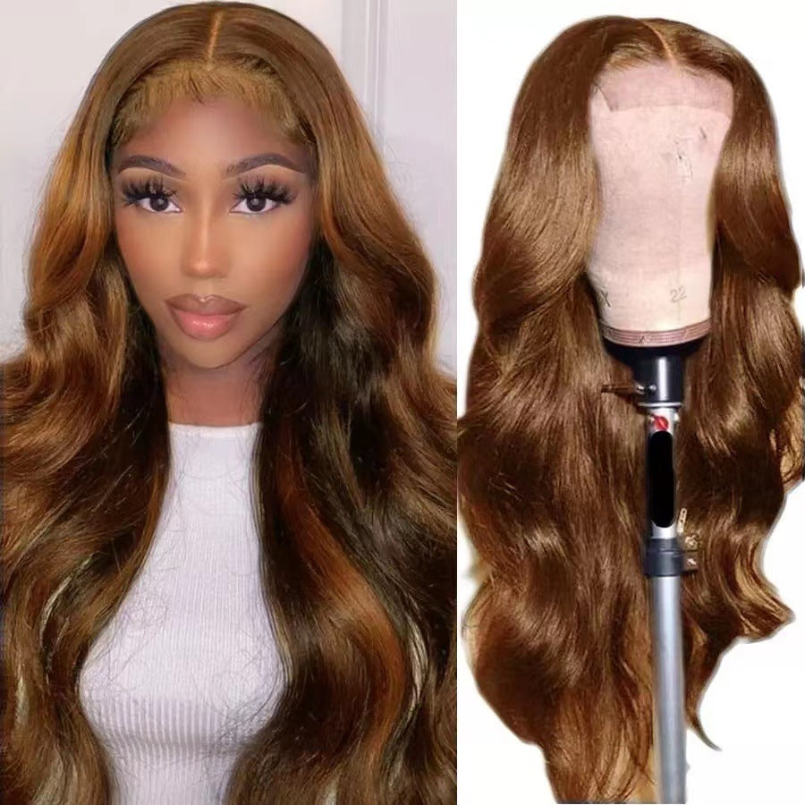 MagnoliaHair®Long Curly Hair Light Blonde Big Waves African Women's Lace Wig